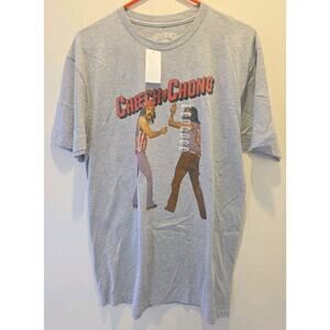 NWT Licensed CHEECH & CHONG GRAY COTTON/POLY T-Shirt GOODIE TWO SLEEVES